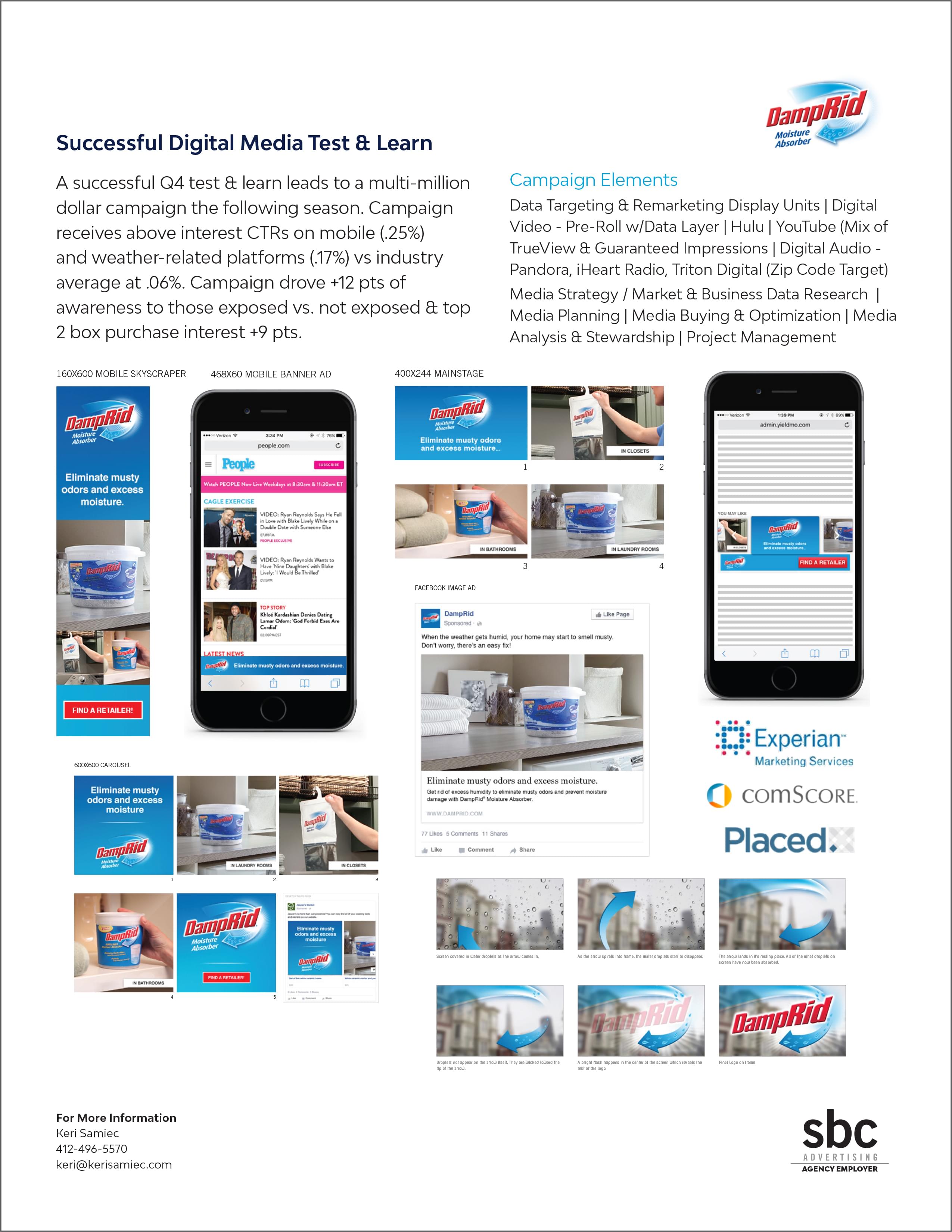 A case study for DampRid for the successful digital media test and learn