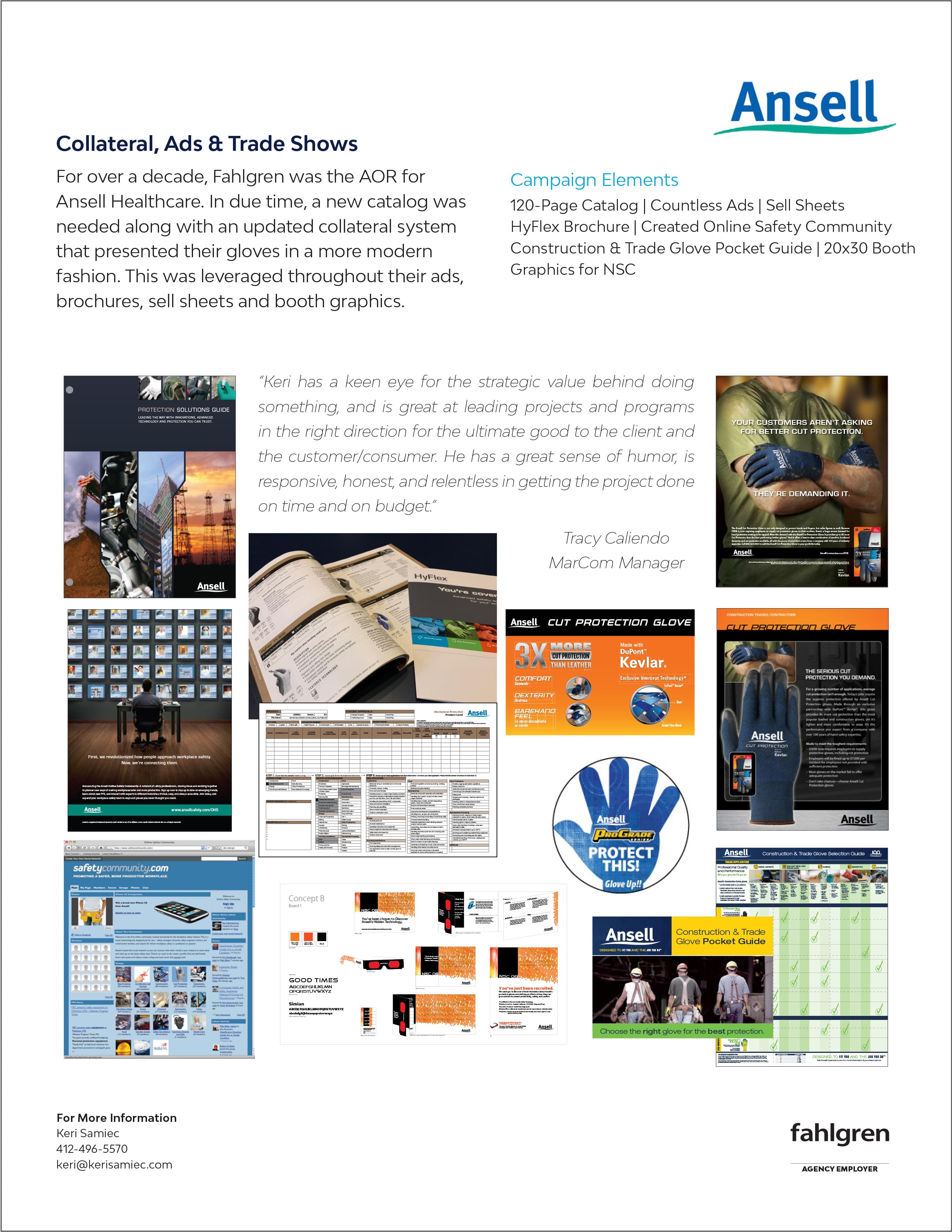 Ansel case study about collateral, ads and trade shows